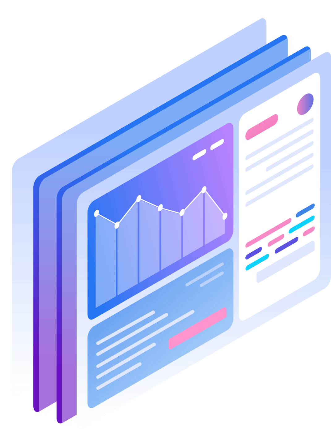 支付数据控制台插画